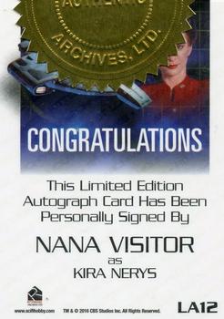 2021 Rittenhouse Women of Star Trek Art & Images - Case Incentives #LA12 Nana Visitor Back