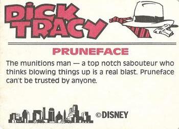 1990 Dandy Dick Tracy #10 Pruneface Back