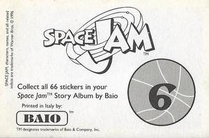 1996 Baio Space Jam Stickers #6 Sticker 6 Back