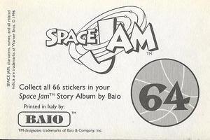 1996 Baio Space Jam Stickers #64 Sticker 64 Back