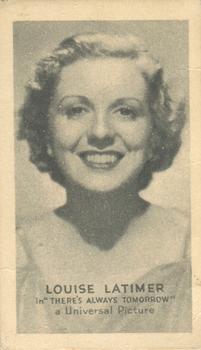 1934 Golden Grain Motion Picture Stars - T84 #NNO Louise Latimer Front