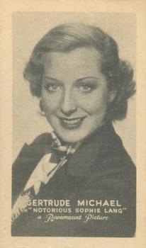 1934 Golden Grain Motion Picture Stars - T84 #NNO Gertrude Michael Front