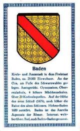 1928 Abdulla Deutsche Stadtewappen (German City Crests) #NNO Baden Front