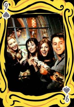 2020 Aquarius Friends Cast Playing Cards #9♠ Phoebe Buffay / Lisa Kudrow / Monica Geller / Courteney Cox / Rachel Green / Jennifer Aniston / Joey Tribbiani / Matt LeBlanc Front