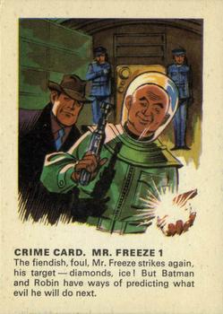 1966 Weeties / Rice Krinkles Batman #NNO Crime Card. Mr. Freeze 1 Front