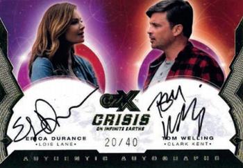 2022 Cryptozoic CZX Crisis on Infinite Earths - Dual Autographs #EDTW Erica Durance / Tom Welling Front