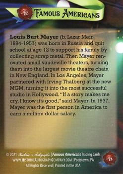 2021 Historic Autographs Famous Americans #204 Louis B. Mayer Back