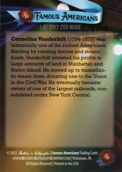 2021 Historic Autographs Famous Americans - Radiant Historic #14 Cornelius Vanderbilt Back