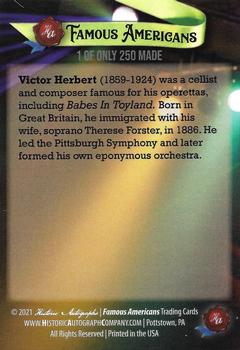 2021 Historic Autographs Famous Americans - Radiant Historic #123 Victor Herbert Back