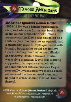 2021 Historic Autographs Famous Americans - Radiant Historic #125 Sir Arthur Conan Doyle Back