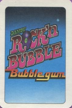 1986 Dandy Rock'n Bubble Playing Cards #7♥️ Queen Back