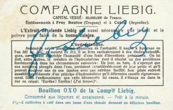 1921 Liebig Les Origines des Grandes Decouvertes (Great Discoveries) (French Text) (F1124, S1126) #NNO Archiméde Back