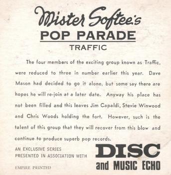 1968 Mister Softee's Pop Parade #NNO Traffic Back