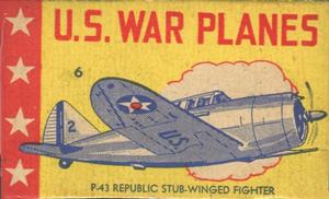 1940 U.S. War Planes (R167) #6 P-43 Republic Stub-Winged Fighter Front
