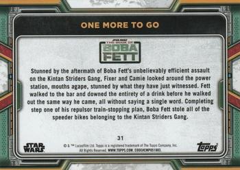 2022 Topps Star Wars: The Book of Boba Fett #31 One More to Go Back