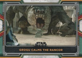 2022 Topps Star Wars: The Book of Boba Fett #96 Grogu Calms the Rancor Front