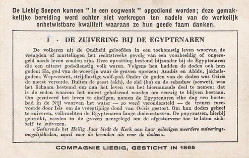 1949 Liebig Het Heilig jaar en zijn Oorsprong (History of Christianity in Italy 1) (Dutch Text) (F1472, S1473) #1 De zuivering bij de Egyptenaren Back