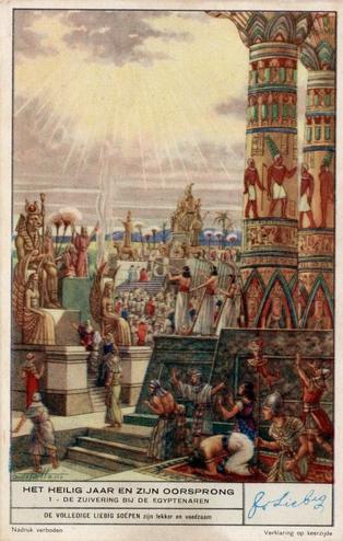 1949 Liebig Het Heilig jaar en zijn Oorsprong (History of Christianity in Italy 1) (Dutch Text) (F1472, S1473) #1 De zuivering bij de Egyptenaren Front