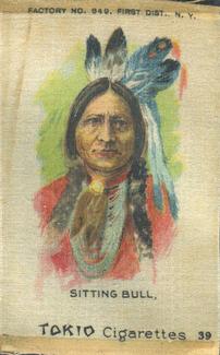 1910 American Tobacco Indian Chiefs Silks (S67) #39 Sitting Bull Front