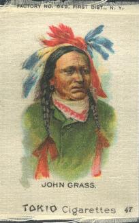 1910 American Tobacco Indian Chiefs Silks (S67) #47 John Grass Front