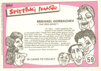 1990 Topps Spitting Image #59 Mikhail Gorbachev Back