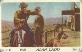 1957 Dutch Gum Serie H #5 Alan Ladd Front
