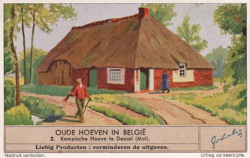 1940 Liebig Oude Hoeven in Belgie (Traditional Belgian farmhouses) (Dutch Text) (F1422, S1425) #2 Kempische Hoeve te Dessel (Mol) Front