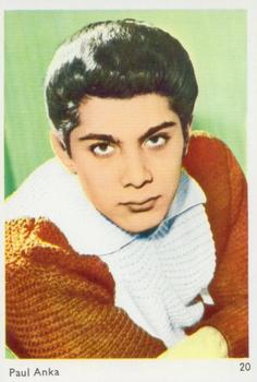 1960 Leaf Sales Confectionery Film Stars #20 Paul Anka Front