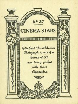 1928 British American Tobacco Cinema Stars Set 4 #37 Buster Keaton Back