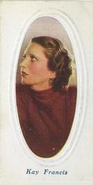 1936 Godfrey Phillips Screen Stars Embossed (Series A) #38 Kay Francis Front