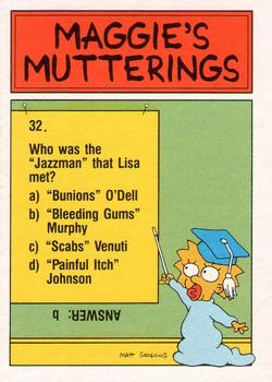 1990 Topps The Simpsons UK #40 Shut up back there, you little smart alecks! Back