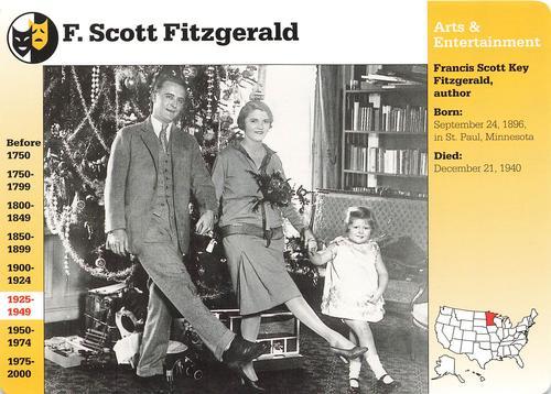 1994-01 Grolier Story of America Cards #18.19 F. Scott Fitzgerald Front