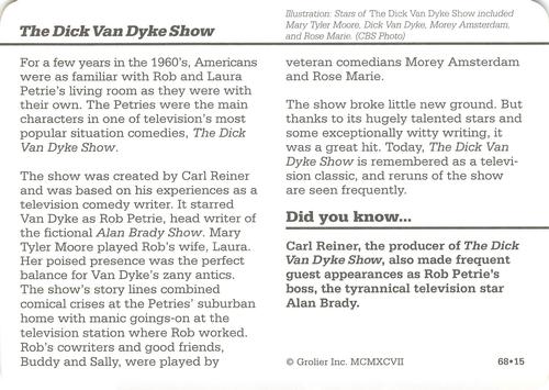 1994-01 Grolier Story of America #68.15 The Dick Van Dyke Show Back