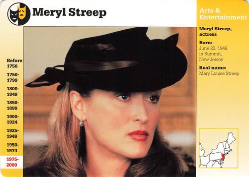 1994-01 Grolier Story of America Cards #72.14 Meryl Streep Front