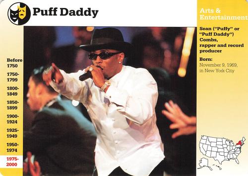 1994-01 Grolier Story of America Cards #126.8 Puff Daddy Front