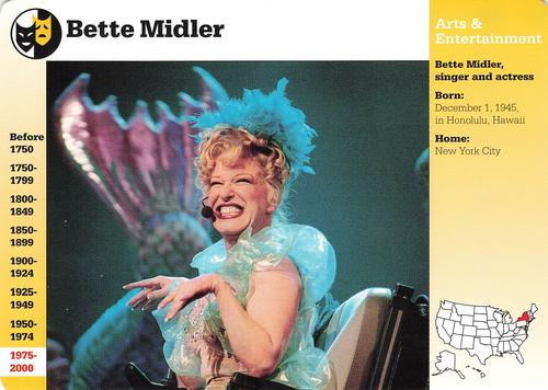 1994-01 Grolier Story of America #132.16 Bette Midler Front