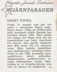 1956-62 Hemmets Journal Stjarnparaden #96 Henry Fonda Back