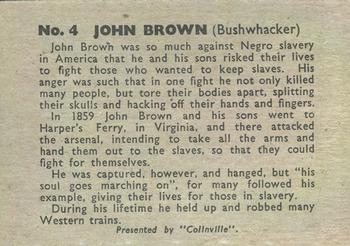 1960 Colinville Prairie Pioneers #4 John Brown Back