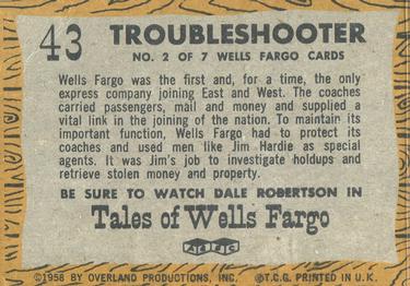 1958 A&BC TV Westerns #43 Trouble Shooter Back