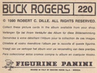 1980 Panini Buck Rogers Stickers #220 Sticker 220 Back
