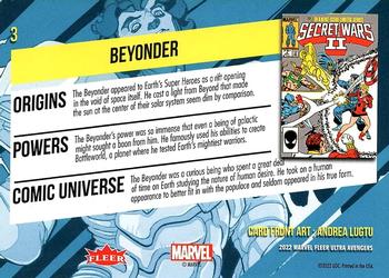 2022 Fleer Ultra Marvel Avengers #3 Beyonder Back