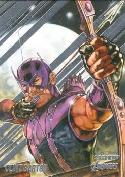 2022 Fleer Ultra Marvel Avengers #14 Clint Barton Front