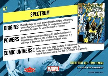 2022 Fleer Ultra Marvel Avengers #67 Spectrum Back