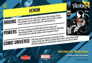 2022 Fleer Ultra Marvel Avengers #82 Venom Back