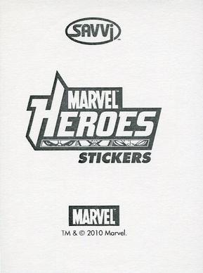 2010 Savvi Marvel Heroes Stickers #NNO Captain America Back