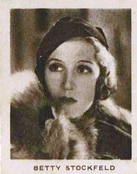1933 Allen's Movie Stars #59 Betty Stockfeld Front