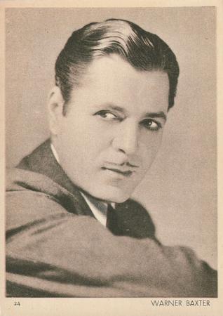 1930-39 Aguila Chocolate Movie Star Premiums #24 Warner Baxter Front