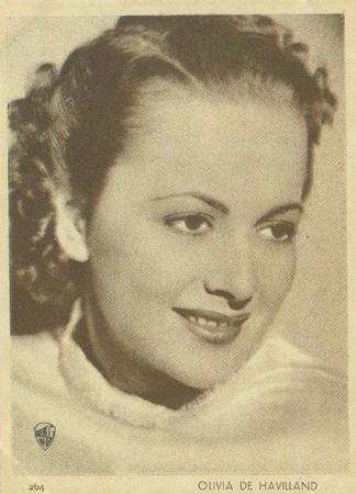 1930-39 Aguila Chocolate Movie Star Premiums #264 Olivia De Havilland Front