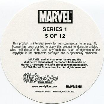 2004 Sandylion Marvel Stickers #5 Captain America / Iron Man / Thor Back