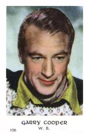 1950-59 Dutch Gum Set 7 #106 Gary Cooper Front